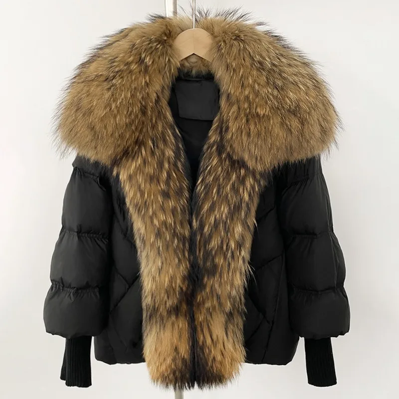 Women's Winter Top Coat Down Jacket White Duck Down Faux Fur Fur Collar Short Thick Warm Simple Comfortable Casual Soft Fashion