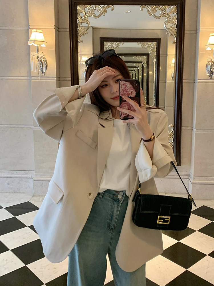 

NAZ Large Size Casual Sle Spring New Loose Fit Ele Outerwear Comfortable Leisurely Faionable Coat for Women