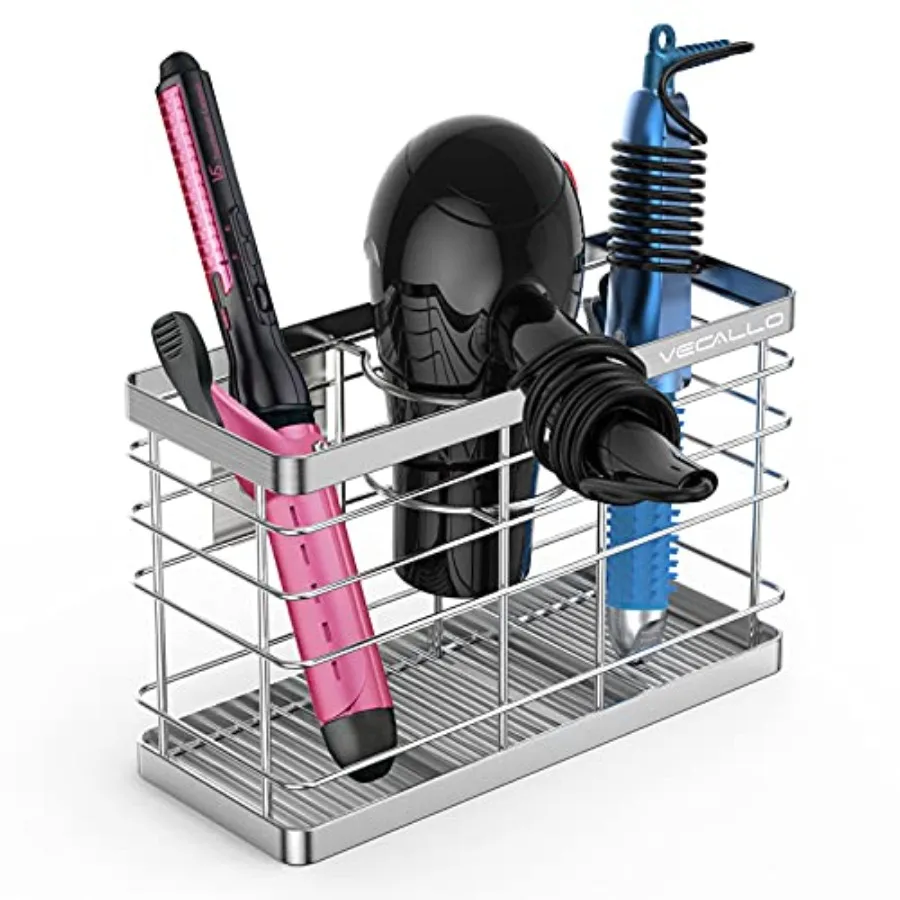 

Hair Dryer Holder - Hair Tool Organizer Wall Mount/Adhesive Blow Dryer Holder/Curling iron holder Cabinet Door Bathroom Organiz