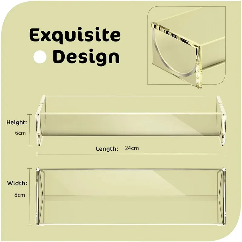 Clear Cracker Tray for Serving Rectangular Cracker Holder Acrylic Serving Tray Food Display Stands for Party Cracker Dish