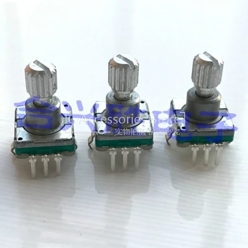 1PCS Encoder 30 Positioning 15 Pulses Car Navigation Adjustment Volume Potentiometer CD Rotary With Push Button Switch