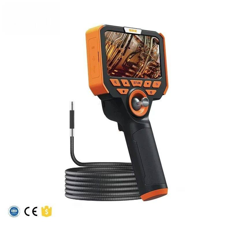 30 Pro 3mm lens 360 degree articulated pipe endoscope 5 inch IPS display IP67 waterproof LED lighting 4 hours battery life