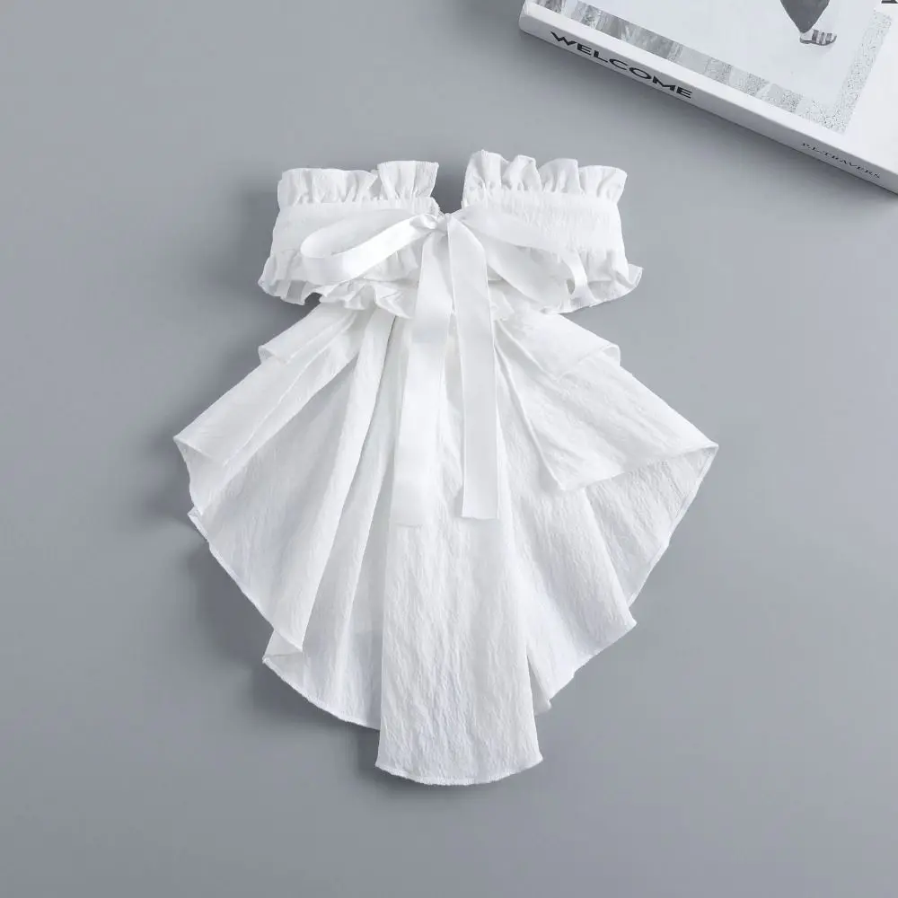 Elegante colletto in pizzo staccabile Colletto finto stile medievale vintage a strati Elegante collare rinascimentale Cosplay