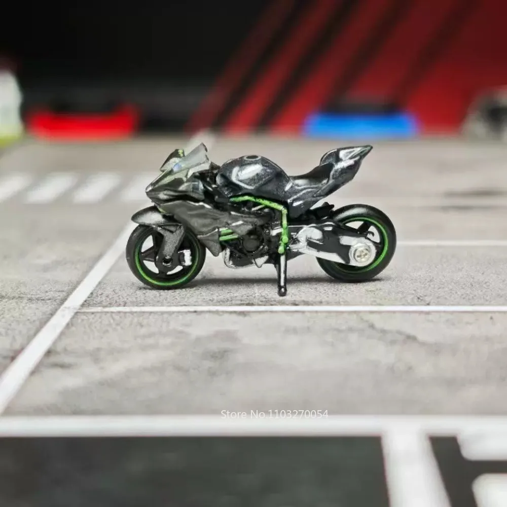1:64 Kawasaki H2R Druckguss-Modell Legierung Spielzeugauto Miniatur-Motorrad Exquisites Modell mit Gleitenden Rädern Motorrad-Freundgeschenk – Detail 9