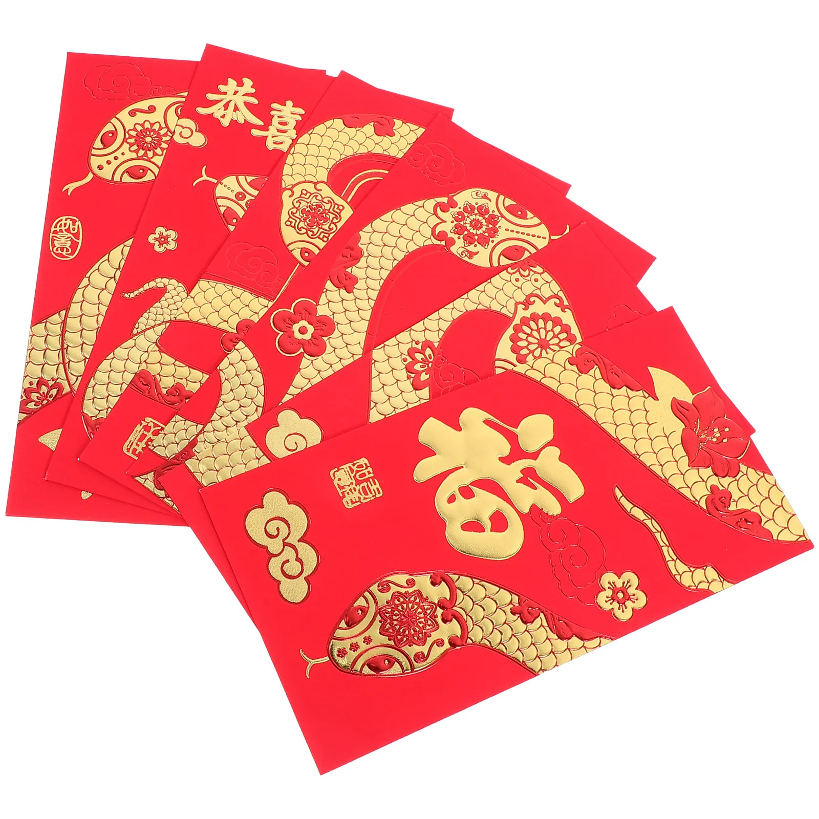 

36Pcs Traditional Red Envelopes Chinese Style Spring Festival Money Pockets Lucky Wishes Prosperity Health Happiness Lunar New