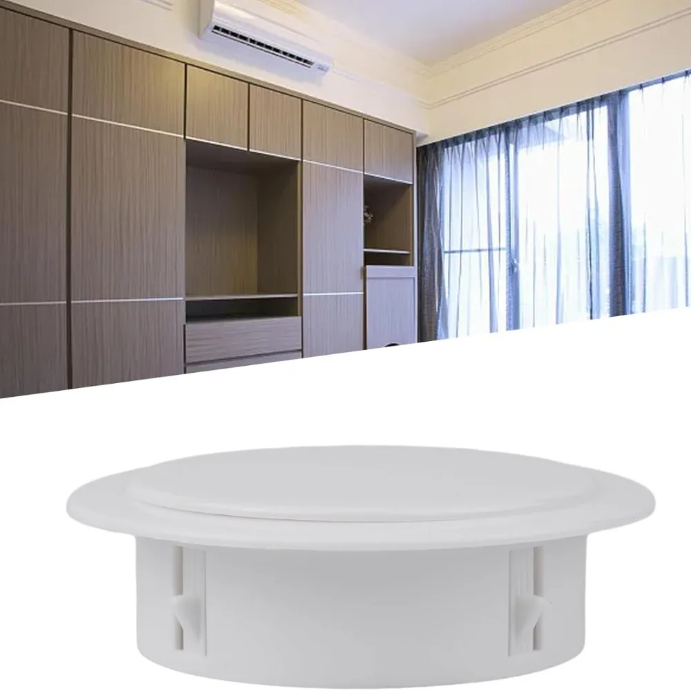 Air Conditioning Ventilation Cover Protective Cap White Plastic Round Air Conditioning Wall Hole Cover Decorative Mesh Vent Cap