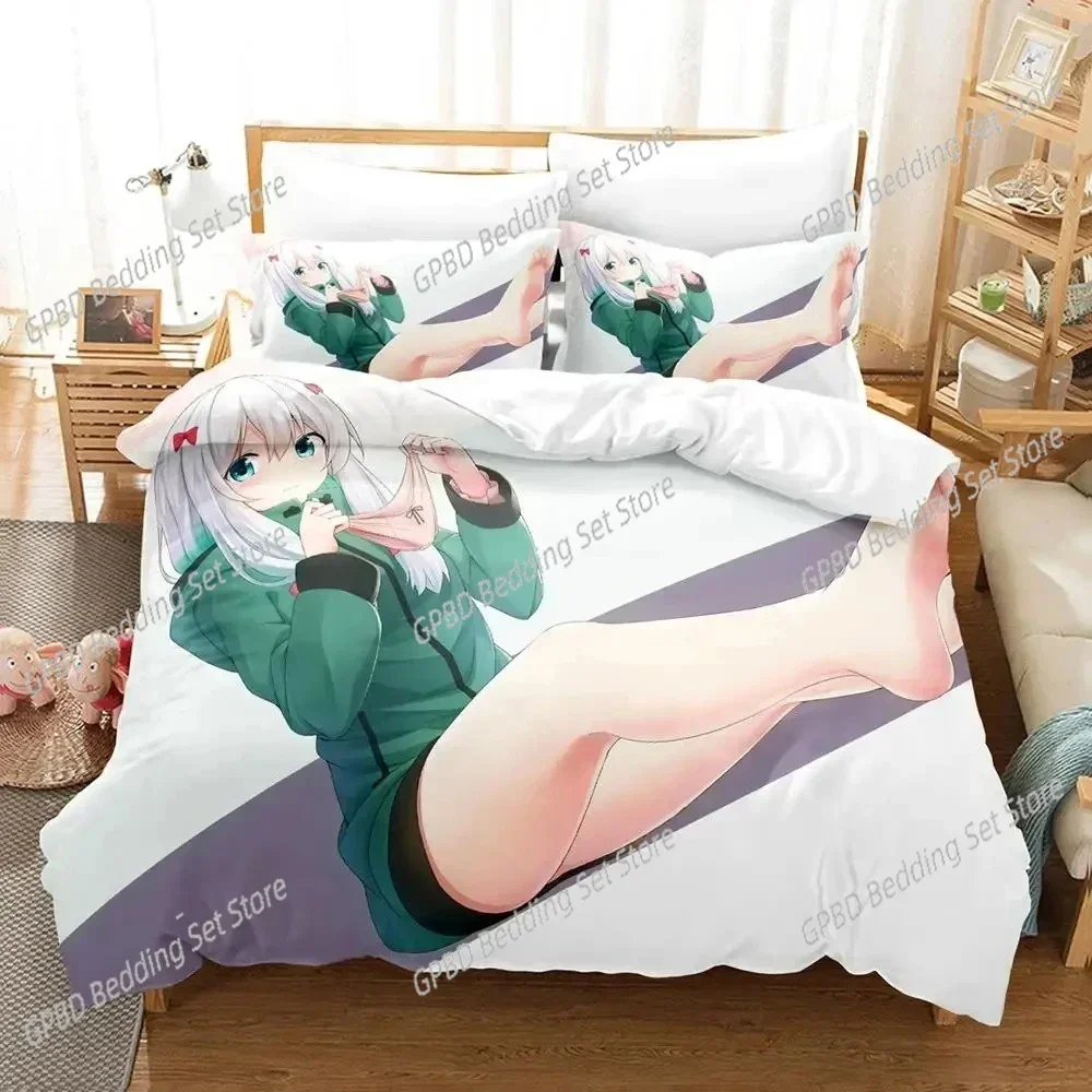 

Anime Sagiri Izumi Eromanga Sensei 3D NEW Duvet Cover Pillowcase Bedding Set Adult Boy Girl Bedroom Children Single Double Large