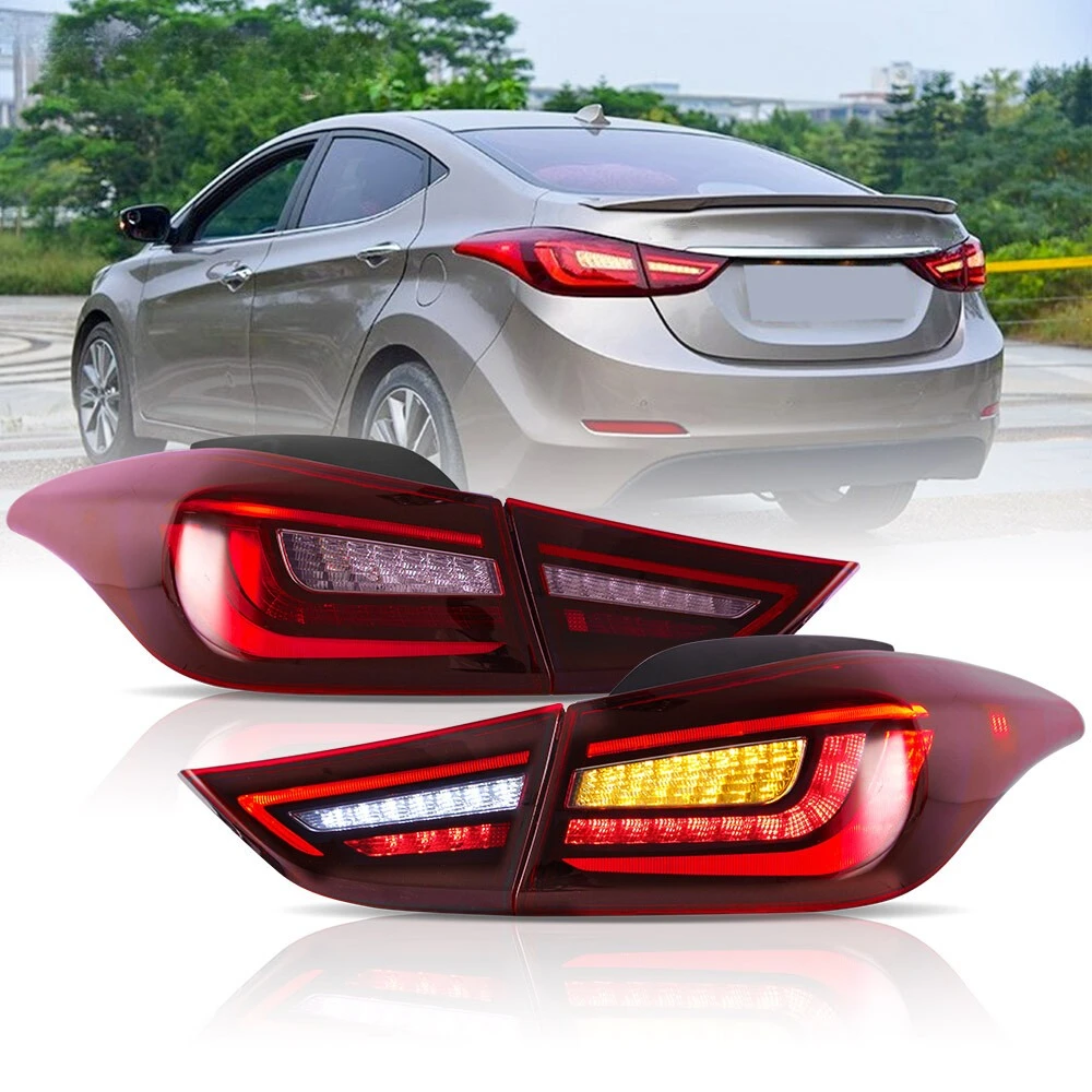 

VLAND Red LED Tail Lights With Sequential Signal For 2011-2015 Hyundai Elantra