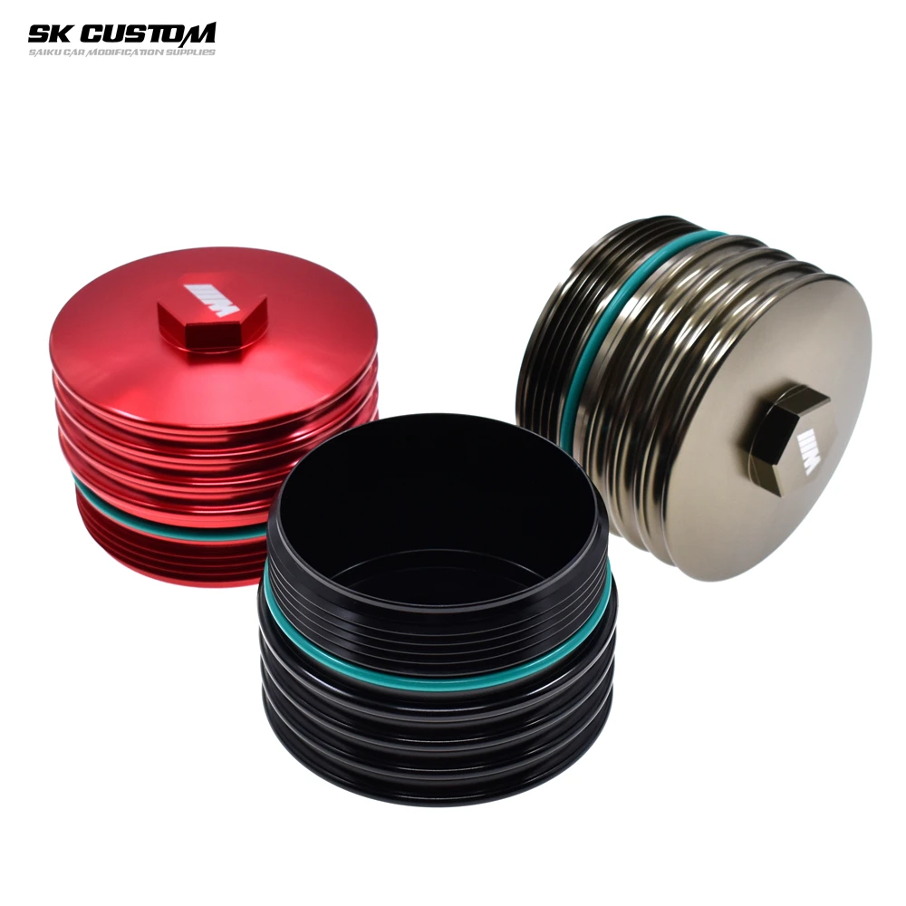 SK CUSTOM Forged Aluminum Oil Filter Housing for BMW N20 N26 N51 N52 N53 N54 N55 Engine Oil Filter Cap