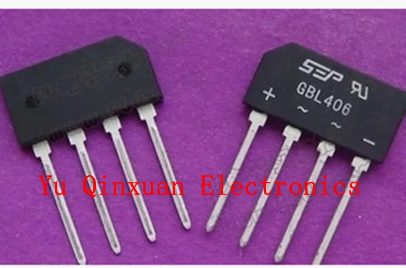 GBL406 4A 600V, used to rectify alternating current into pulsating direct current, new original stock