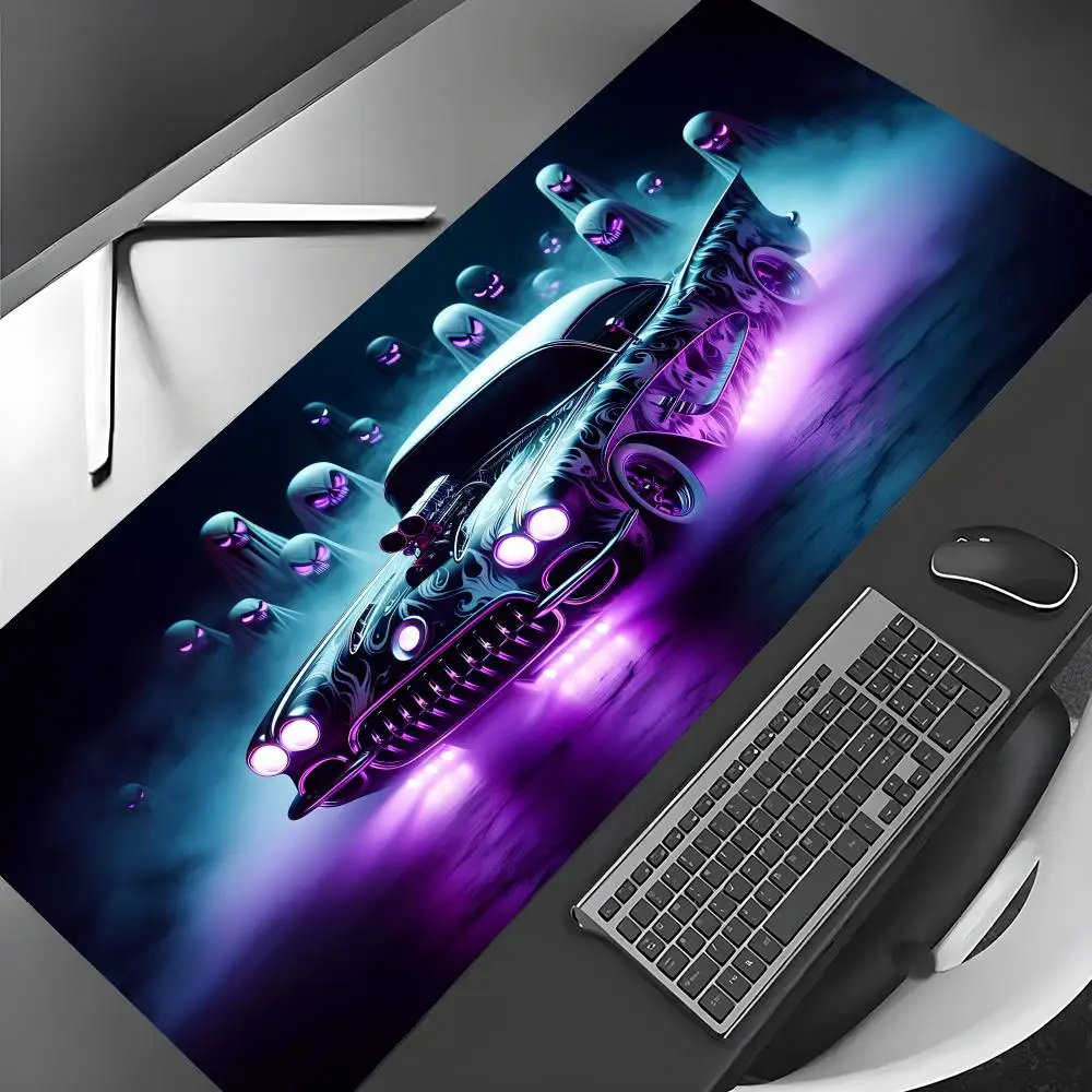 

Fantasy Halloween ghost car Mouse Pad Desk Mat Gaming mat pc accessories rubber anti-slip keypad expansion pad office desk mat