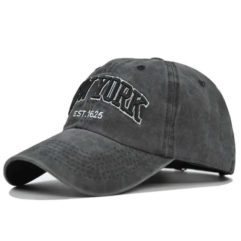 Men Baseball Caps York Vintage Washed Cotton Baseball Cap for Women Adjustable Unisex Cotton Hat Outdoor Casual Streetwear Hats