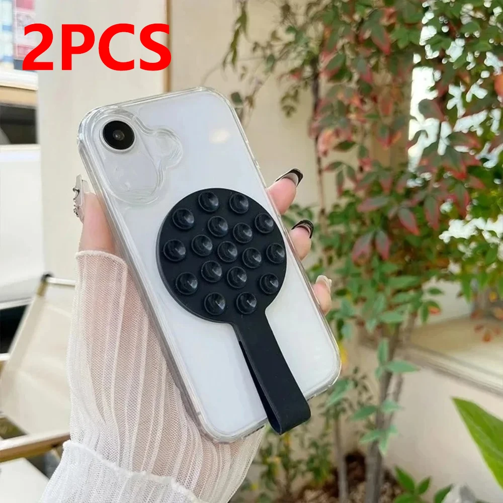 

Portable Multi Functional Magnetic Phone Holders with Silicone Suction Cup Handheld Person Stand For iPhone 17 -12 Phone Stands