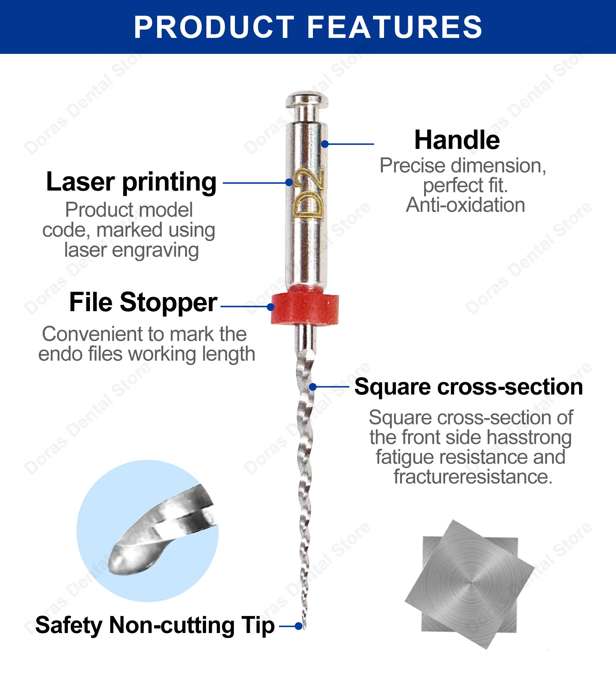 Deatal Endodontic Retreatment Files Niti Super D1-D3 Rotary Files For Root Canal Cleaning Dentistry Endo Instrument