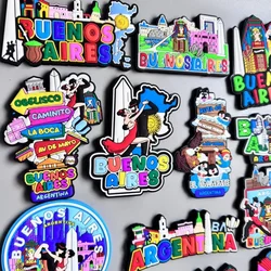Argentina Columbia Cancun Mexico Guadeloupe Martinique world travel PVC Fridge Magnet souvenir San Francisco soft Magnets