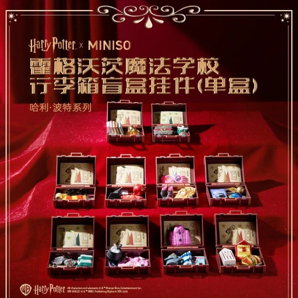 

MINISO Harry Potter Series Hogwarts School Of Witchcraft And Wizardry Suitcase Blind Box Pendant Hermione Blind Bag Surprisegift