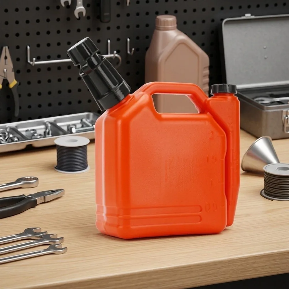 Fuel Blend for Bottle Gas Oil Ratio Bottle Anti-spill Pouring Visible Ratio Indicators Double Spout Option For Chainsaw Fuel Mix
