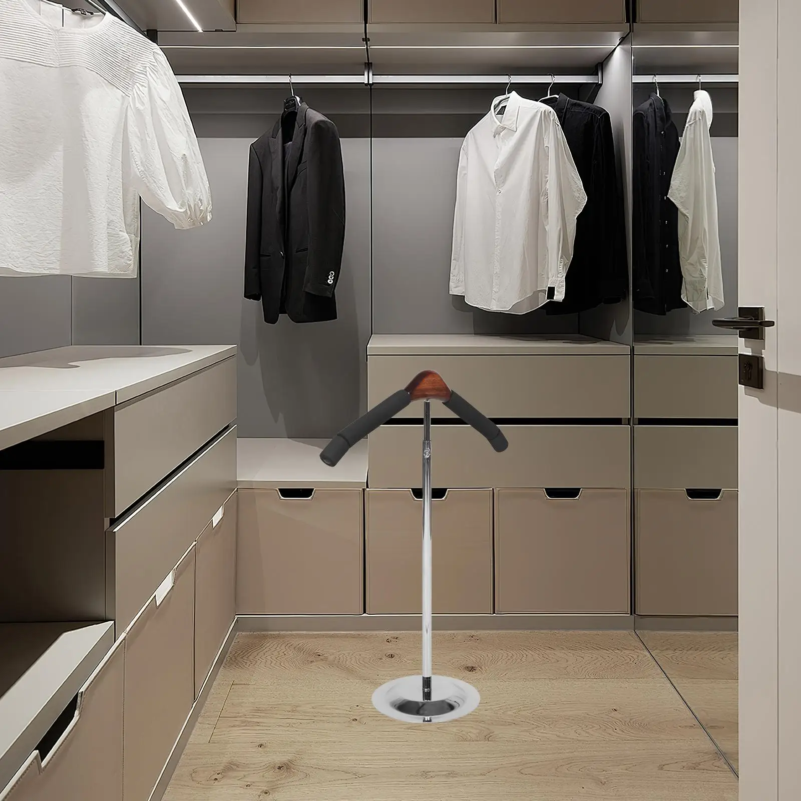 

Clothing Display Stand Rack Frame Coffee Stainless Steel Garment Coat Holder Child Clothes Hangers