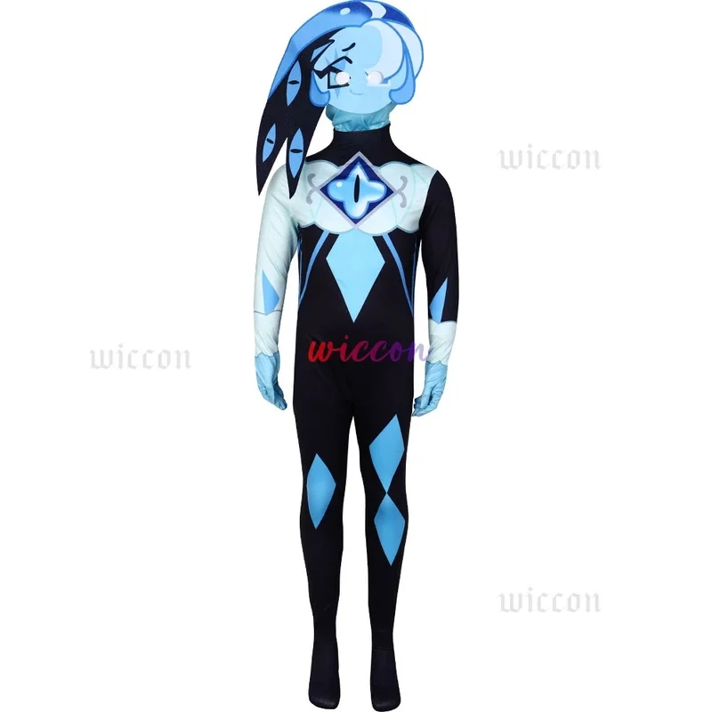 NewCookie Run:Kingdom Shadow Milk Cookie Costume Jumpsuit Mask Women Men Halloween Party Cosplay Suitb;3's,6.e; - view 5