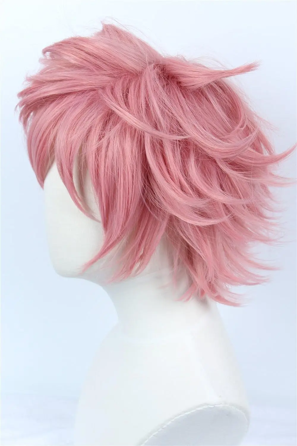 Anime peruka do cosplay krótki kostium na Halloween bohater peruka różowy dla Fairy Tail Natsu Dragnee peruki Party