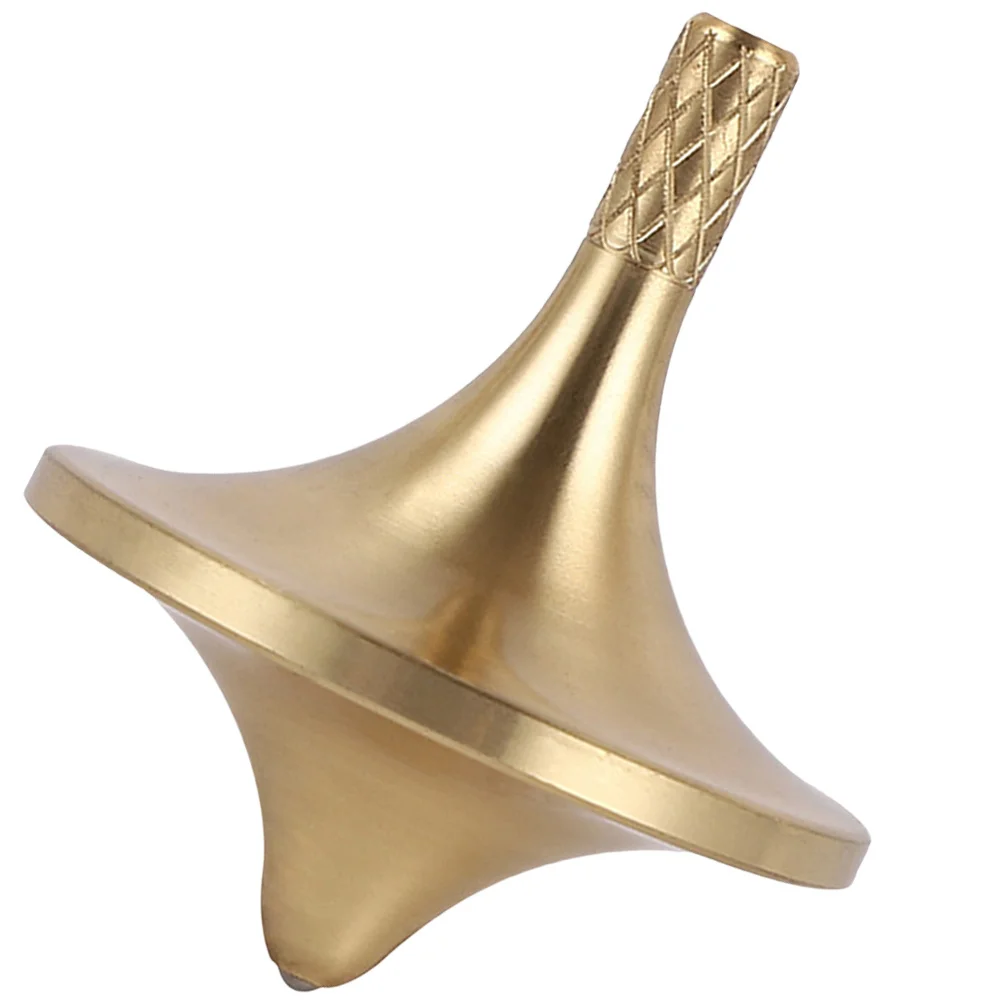 Copper Gyro Yellow Brass Fidget Decompression Hand Exercise Game Interactive Metal Gyroscope Plaything Portable