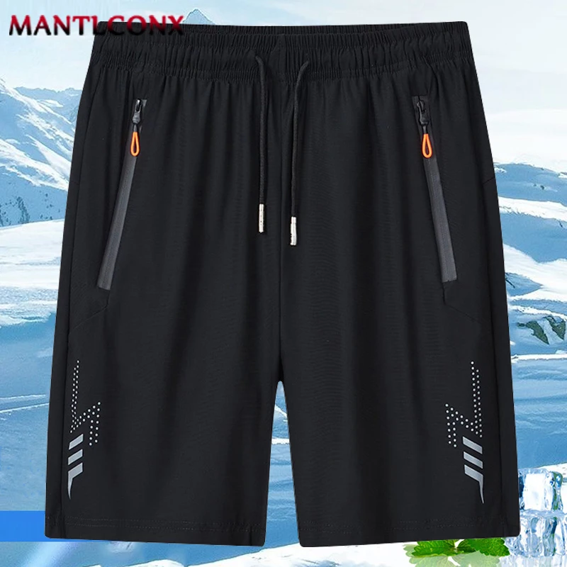 Pantaloncini da spiaggia da uomo solidi pantaloni corti sportivi da Jogging Running pantaloncini da surf ad asciugatura rapida pantaloncini da uomo tasche con cerniera sottili estive fondo allentato