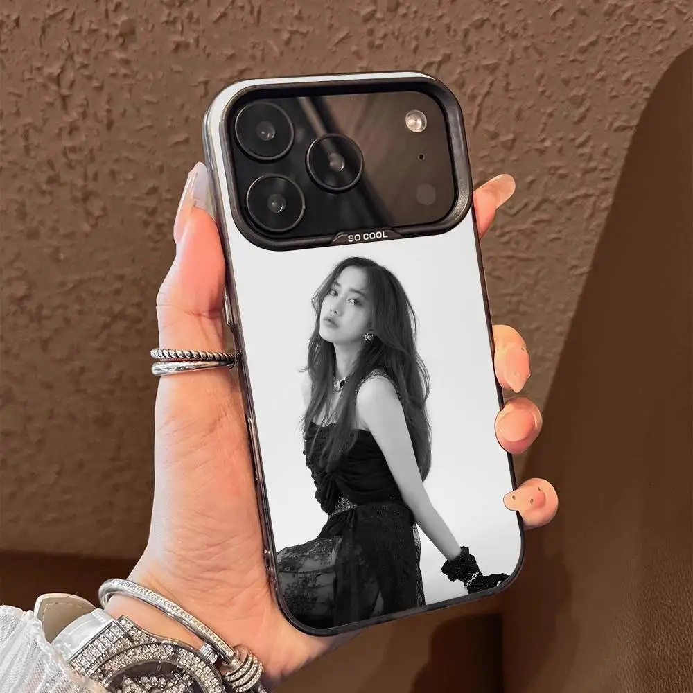 Custodia per telefono F-Freen Sarocha per iPhone 17,16,15,14,13,12,11,Pro,Max,Plus,E,Air,Mini Cover in Tpu nera