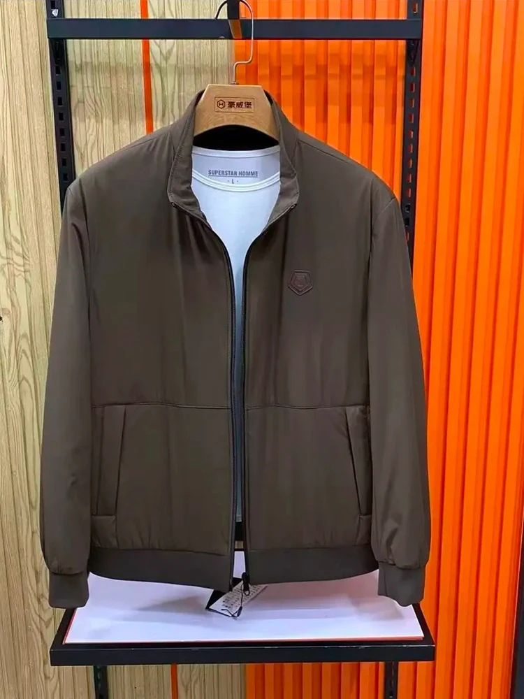 

Men's Faionable Casual Stand Collar Jaet Coat High Quali Trendy Sle Autumn Winter New Arrival Stand Fit Long Sv...