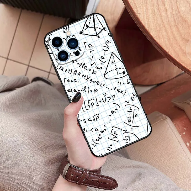 علم الرياضيات الفيزياء صيغ الغطاء الخلفي للقضية فون ، 12 ، 13 ، برو ، ميني ، 11 ، 14 ، 15 ، ماكس ، XS ، X ، XR ، SE ، 2020 ، 2022 ، 7 ، 8 زائد