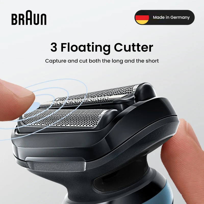 Braun Series 5 เครื่องโกนหนวดไฟฟ้าหัวเปลี่ยนได้อย่างง่ายดายแนบหัวใช้งานร่วมกับสําหรับเครื่องโกนหนวด Series 5/6 รุ่นใหม่ 54B