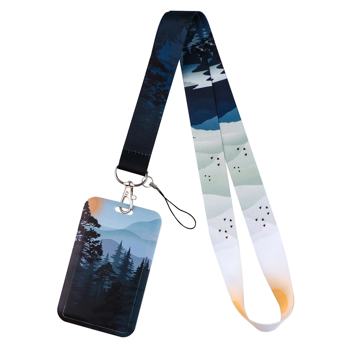 Sunset Mountain Lanyards for Key Minimalism Neck Strap For Card Badge Gym Key Chain Key Holder DIY Hang Rope Phone Accessories