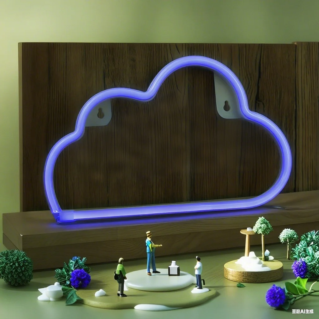 Chi-buy LED Neon Cloud USB Powered Neon Signs Decor Lamp Signs Birthday Gift Wall Art For Bedroom Room Bar Shop