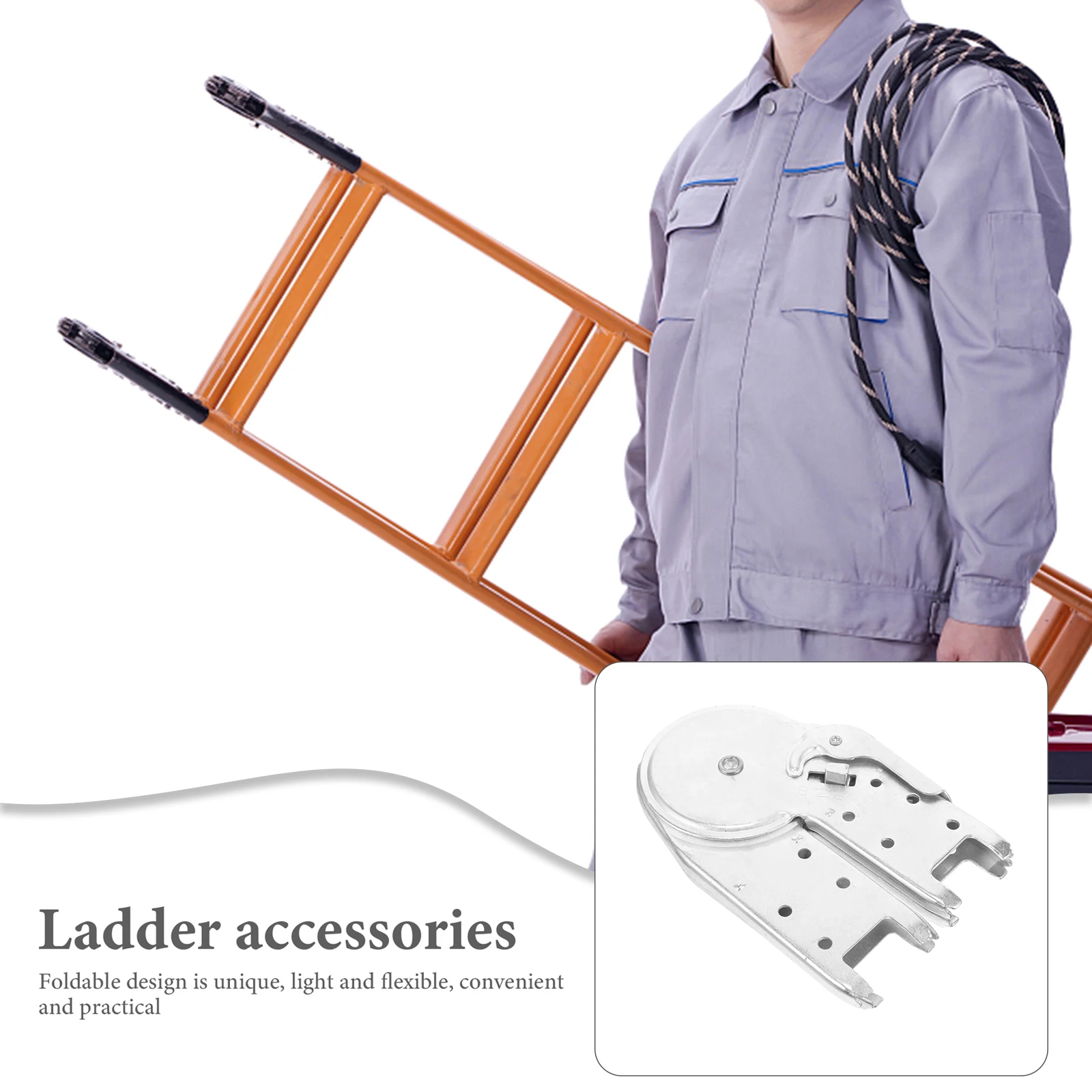 

Folding Ladder Joint Accessories Stainless Steel Hinge Parts Heavy Duty Step Attachment Connector Multi Functional Easy Storage
