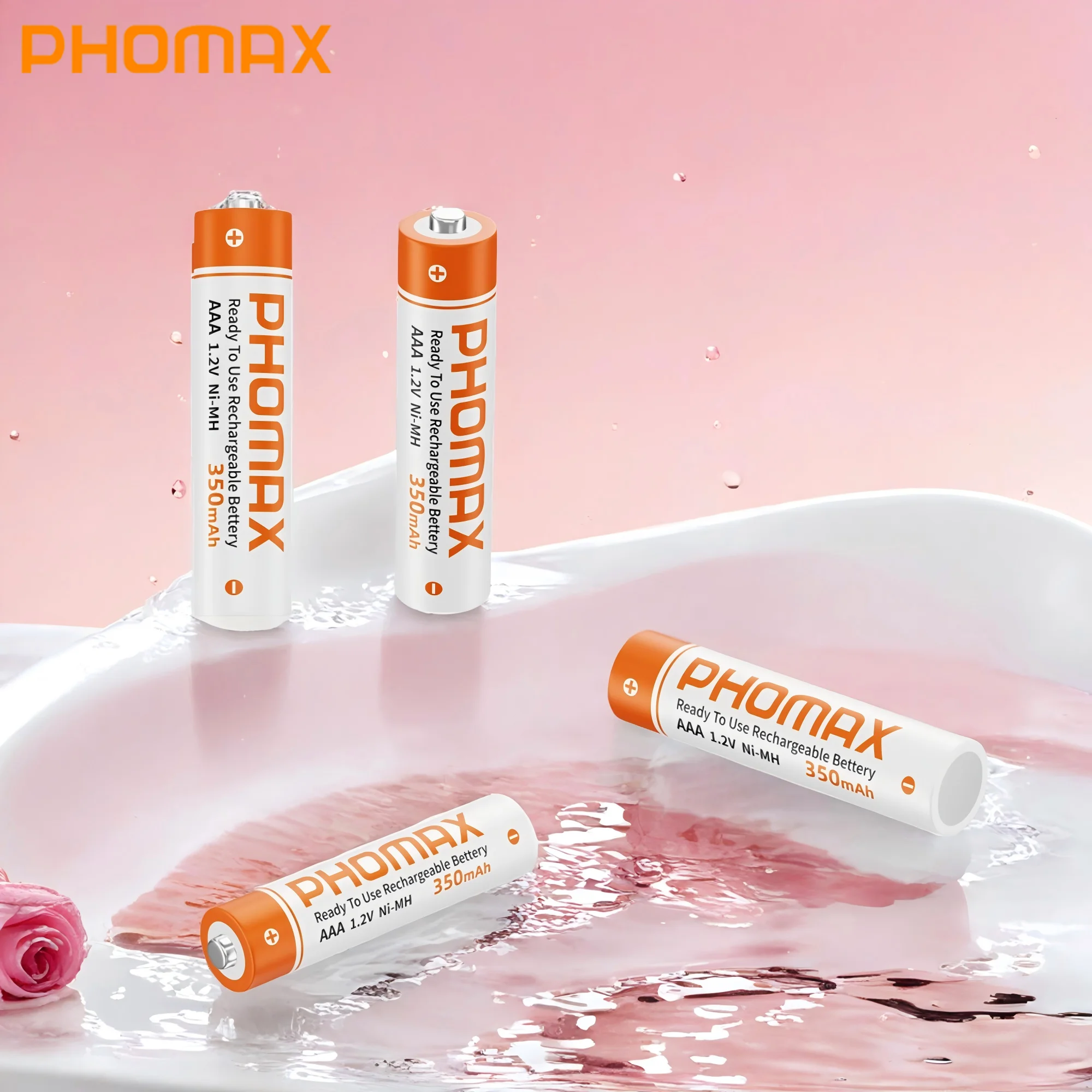 

PHOMAX 100% Original 1.2V Ni-Mh AAA 350mAh R03 Rechargeable battery For Temperature Gun Remote Control Mouse batteries Camera