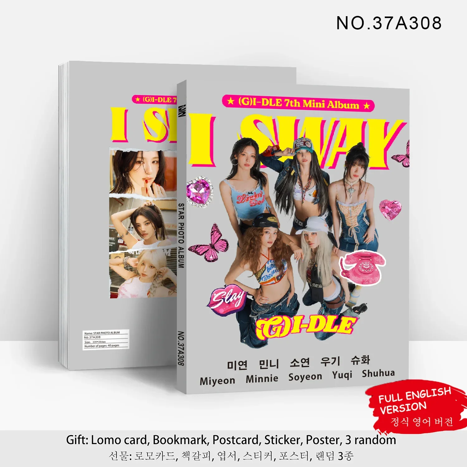 Kpop GIDLE 80 Page HD Photo album  I SWAY Portrait Photo Gallery Sticker (G)I-DLE Poster Bookmark Collection Card Gifts