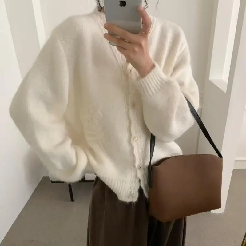 Stickerei Strickjacke Pullover Vintage Strickjacke Strickwaren Mäntel Süße Spitze V-ausschnitt Langarm Weibliche Pullover Herbst Winter