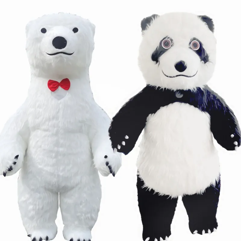 Polar Bear Inflatable Mascot Costume Cute Creative Birthday Party Panda Carnival Role Playing Walking Cartoon Inflatable Costume