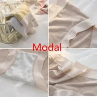 Culottes en modal pour femmes, 4 pièces/ensemble, sous-vêtements féminins confortables, sans couture, lingerie sexy, intimes, caleçons, slips pour filles, M-XL solide 5