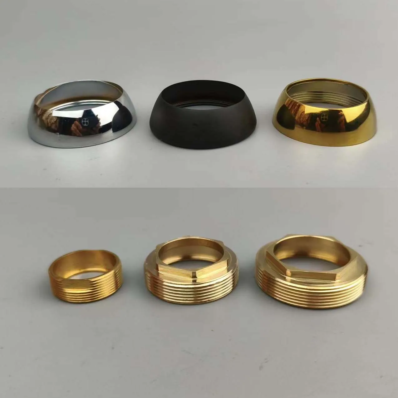 

copper spool gland and decorative cup for faucet cartridges