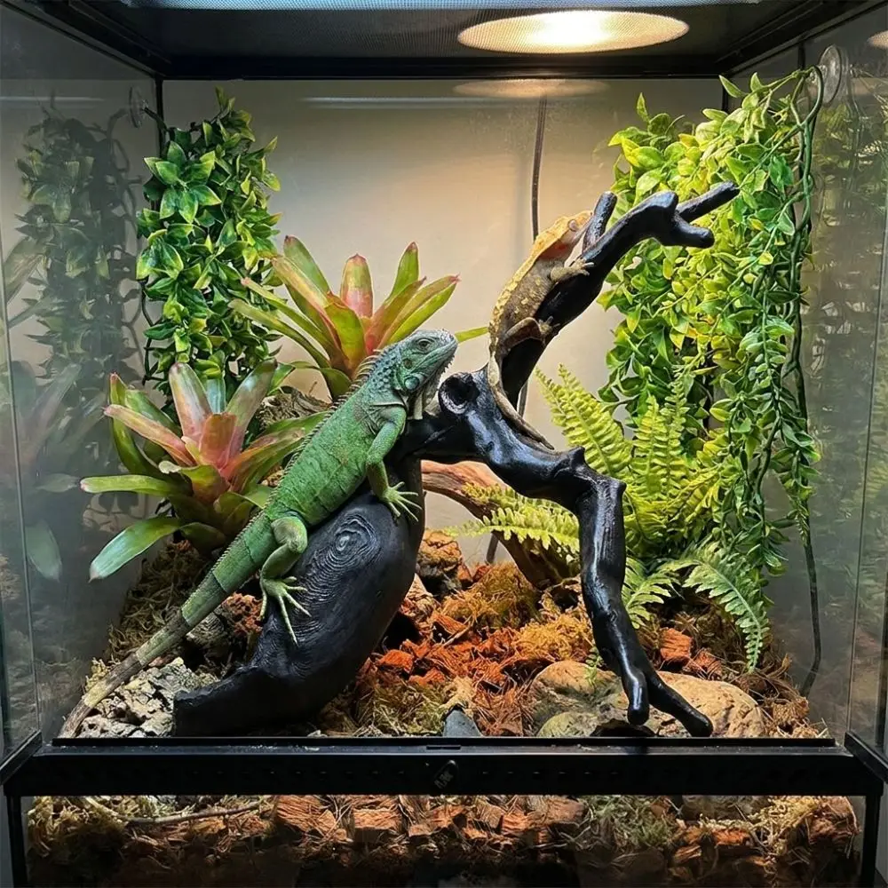 3D Imitation Reptile Climbing Branch Natural Style Creative Reptile Tree Trunk Simulation Spider Hideout Gecko Lizard Enclosure