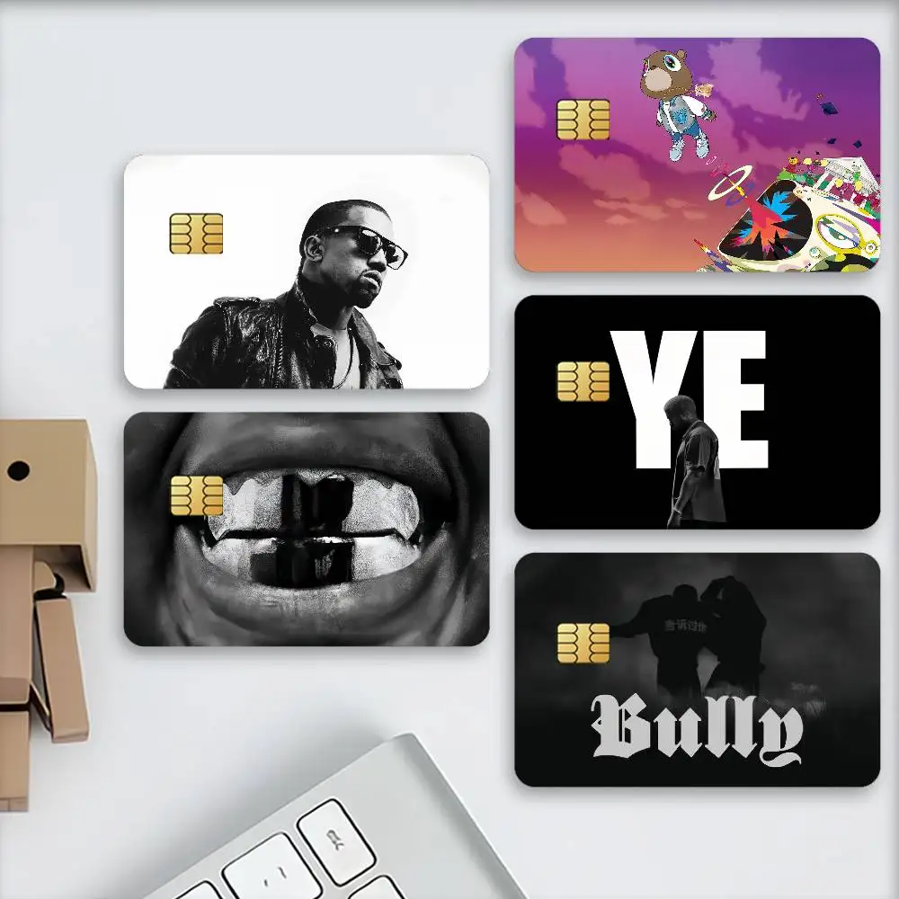 Singer K-Kanye W-West Credit Card Stickers Skin For Bank Debit Decorative Protection Scratch-resistant Gift 4PCS