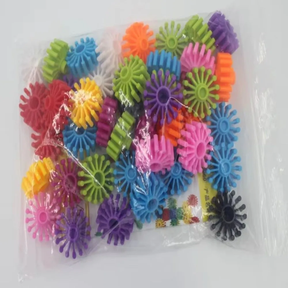 Interlocking DIY Building Blocks Round Creative Assembly Building Blocks Safe Educational Construction Playset Children