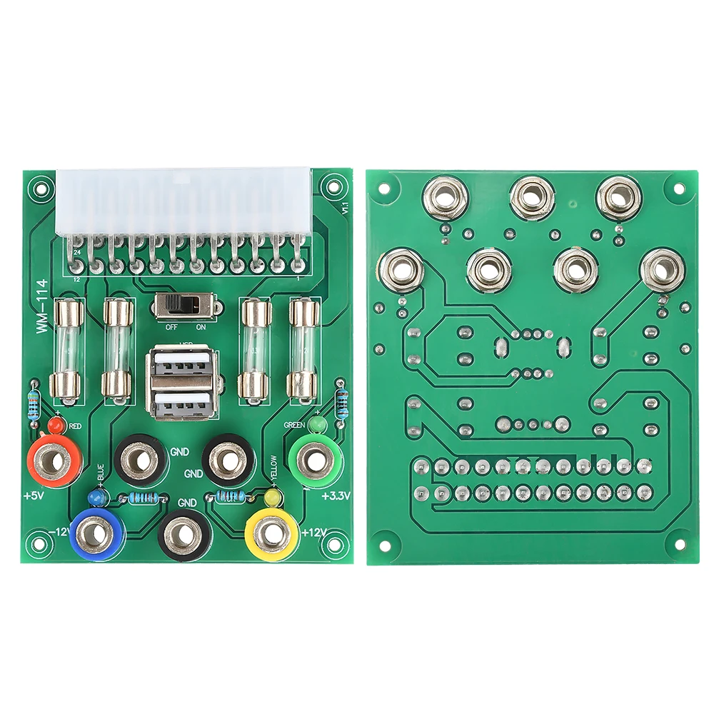 Desktop Chassis Power Supply ATX Adapter Board 20/24Pin Pickup Board Lead Module Power Supply Output Terminal Block
