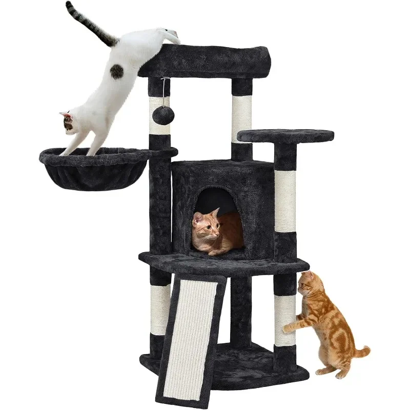 

Cat Tree, 42in Cat Tower for Indoor Cats, Play House with Large Perch & Scratching Posts & Cozy Condo & Scratching Ramp, Cat