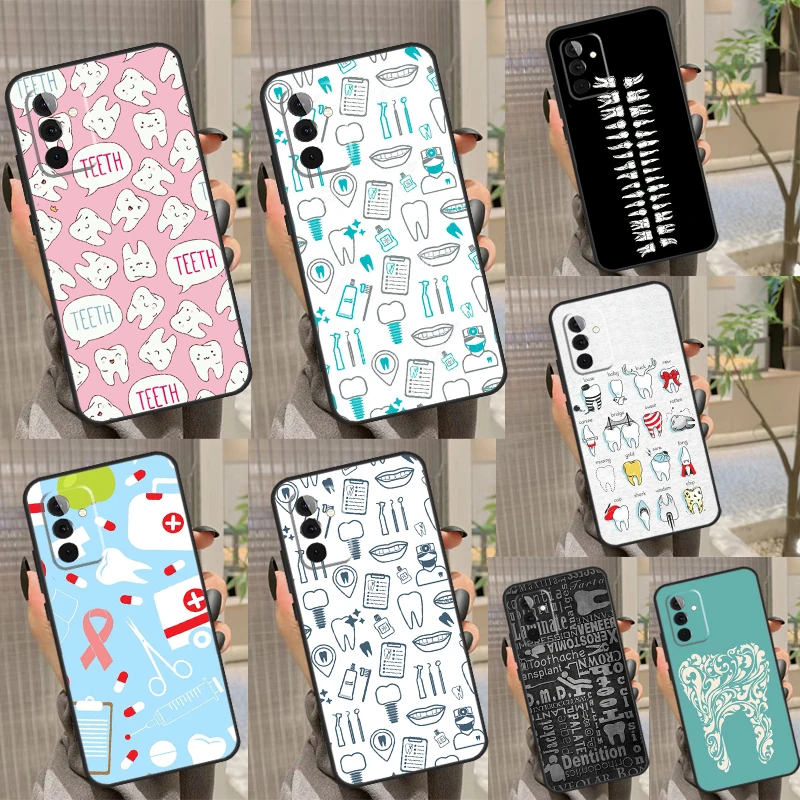 Dentist Dental Tooth Nurse Case For Samsung Galaxy A13 A23 A33 A53 A12 A22 A32 A42 A52 A51 A71 A14 A24 A34 A54 Coque