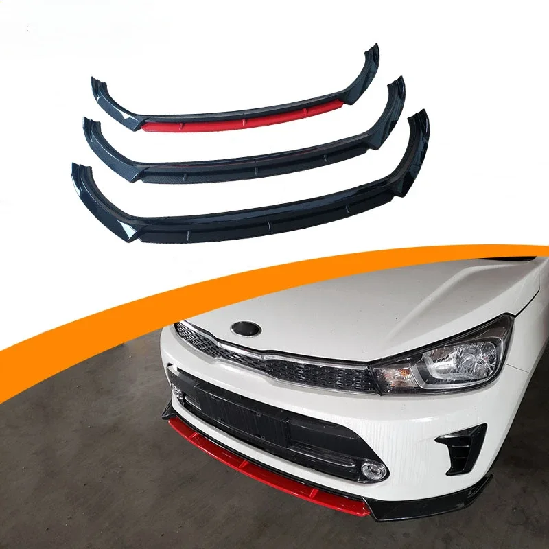 KINGCHER Car Accessories Front Bumper Shovel Lip Spoiler Diffuser Fit for KIA Pegas Soluto 2018 2019 Front Lip