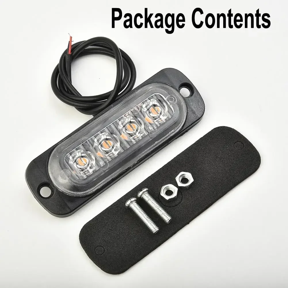 High Quality Car Light Urgent Light Useful With 2x Screws Anti-Collision Protection Pad Splash-Proof Pratical Truck Van