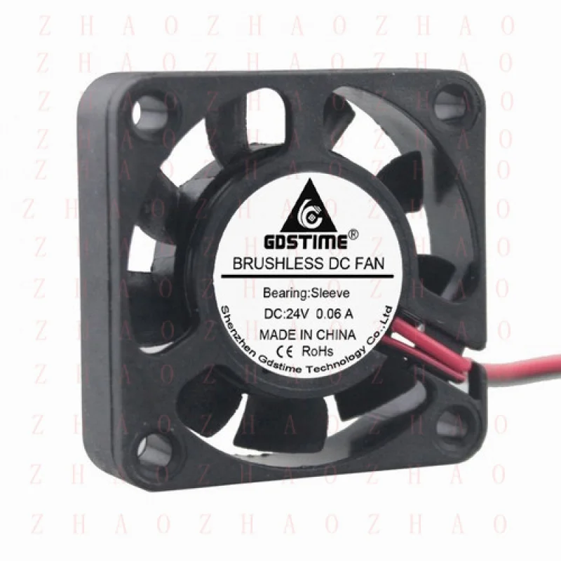 L+ for 0.06A 24V 40mm 4010S DC Brushless 2-pin 40x40x10mm CPU Laser Printer Cooling Fan