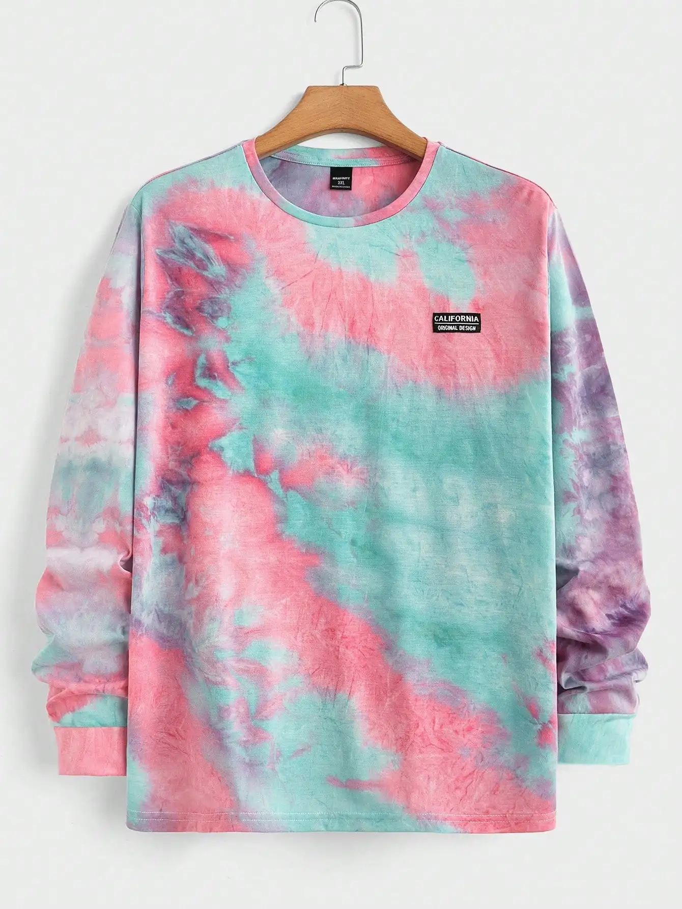 

Men's Loose Fit Tie-Dye Long Sleeve T-Shirt for Casual Fall Wear