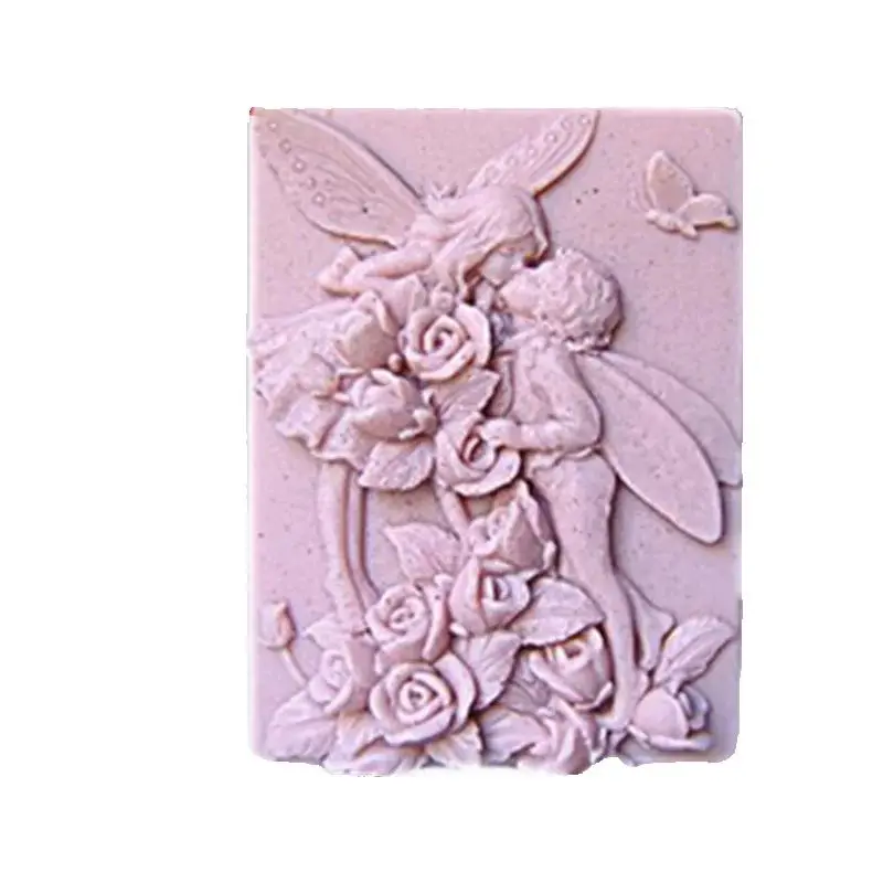 

Shape Handmade Soap Mold Candle Molds Silicon Flower Valentine's Day DIY Fairy Lovers Moulds Silicone Rubber Mould Form Of Cake